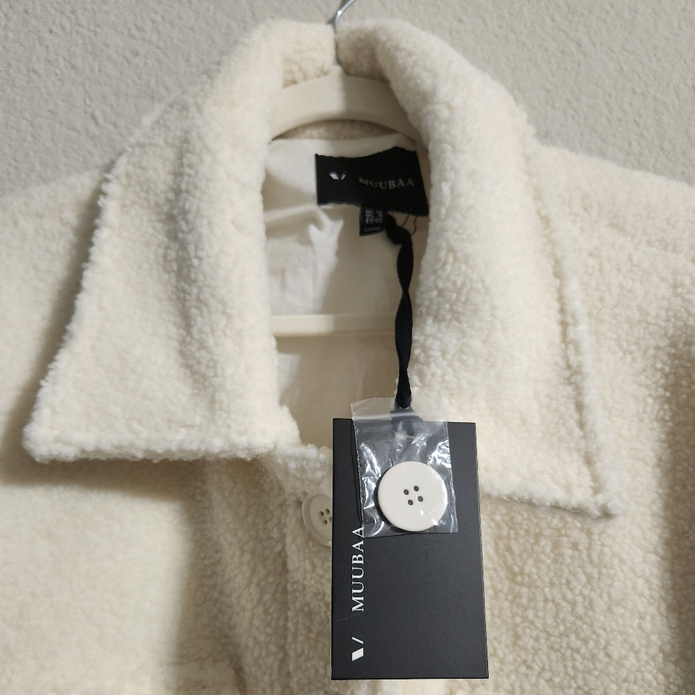 Muubaa NWT Portia Longline Faux Fur Shacket Women’s US 8 (UK 12) - Picture 9 of 10